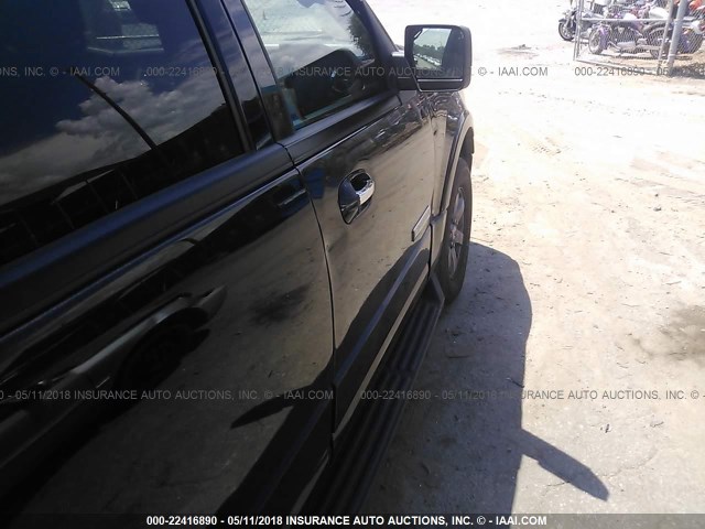 1FMFU15548LA03515 - 2008 FORD EXPEDITION XLT BLACK photo 6