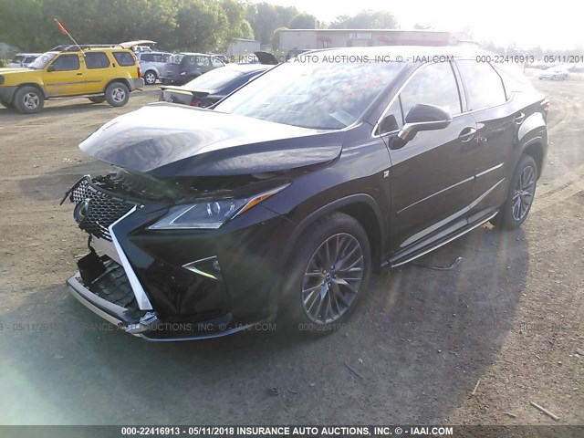 2T2BZMCA7HC107571 - 2017 LEXUS RX 350/BASE/F SPORT BLACK photo 2