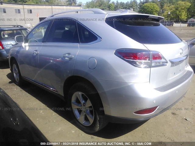 2T2BK1BA9FC272880 - 2015 LEXUS RX 350/BASE/F SPORT SILVER photo 3