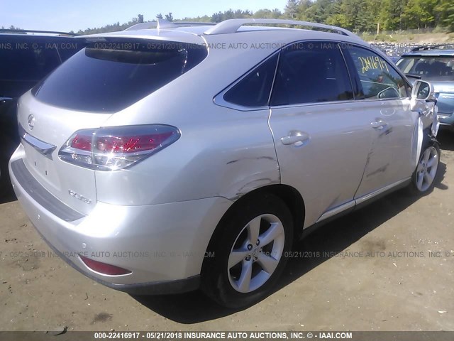 2T2BK1BA9FC272880 - 2015 LEXUS RX 350/BASE/F SPORT SILVER photo 4