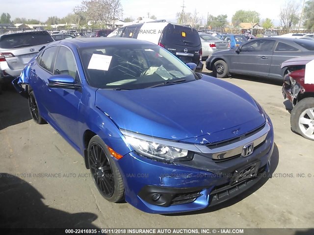19XFC1F71GE030511 - 2016 HONDA CIVIC EXL ლურჯი ფოტო 1