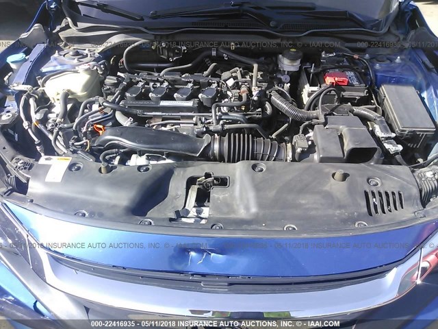 19XFC1F71GE030511 - 2016 HONDA CIVIC EXL ლურჯი ფოტო 10