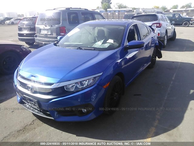 19XFC1F71GE030511 - 2016 HONDA CIVIC EXL ლურჯი ფოტო 2