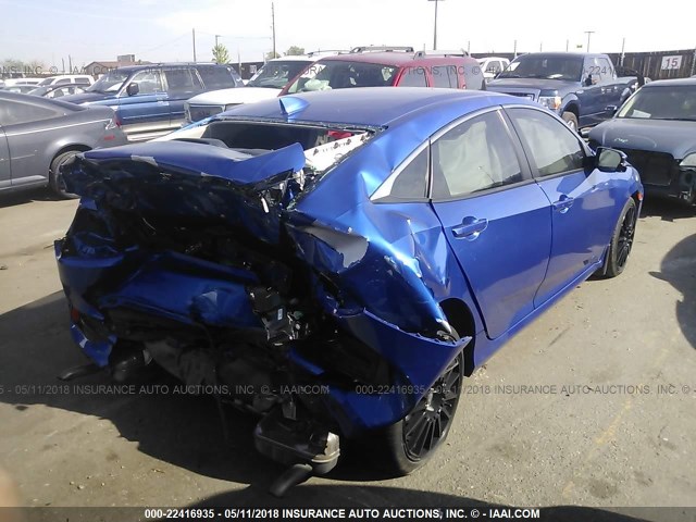 19XFC1F71GE030511 - 2016 HONDA CIVIC EXL ლურჯი ფოტო 4