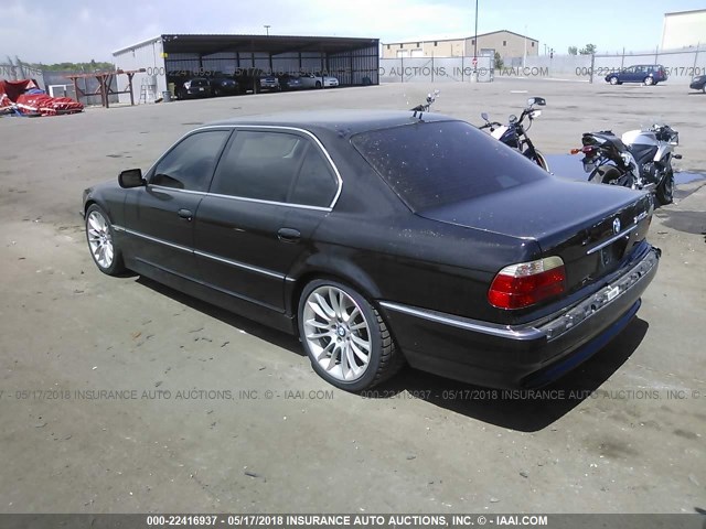 WBAGH83441DP32000 - 2001 BMW 740 IL BLACK photo 3