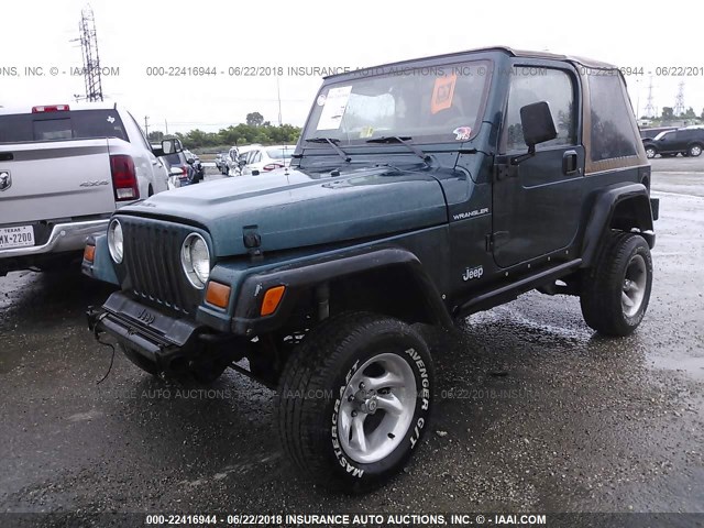 1J4FY29P6WP747644 - 1998 JEEP WRANGLER / TJ SE GREEN photo 2