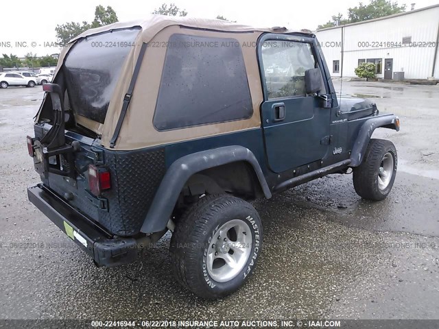 1J4FY29P6WP747644 - 1998 JEEP WRANGLER / TJ SE GREEN photo 4