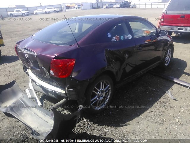 JTKDE177650039767 - 2005 TOYOTA SCION TC 栗色 照片 4