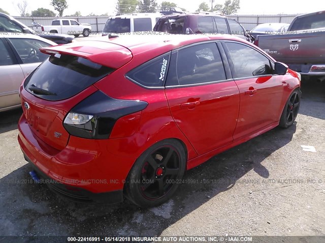 1FADP3L96EL246975 - 2014 FORD FOCUS ST RED photo 4