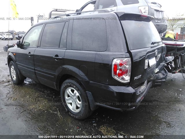 5FNYF18228B050652 - 2008 HONDA PILOT VP BLACK photo 3