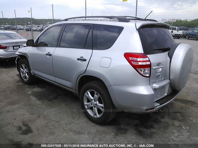 2T3ZF33V99W002949 - 2009 TOYOTA RAV4 SILVER photo 3