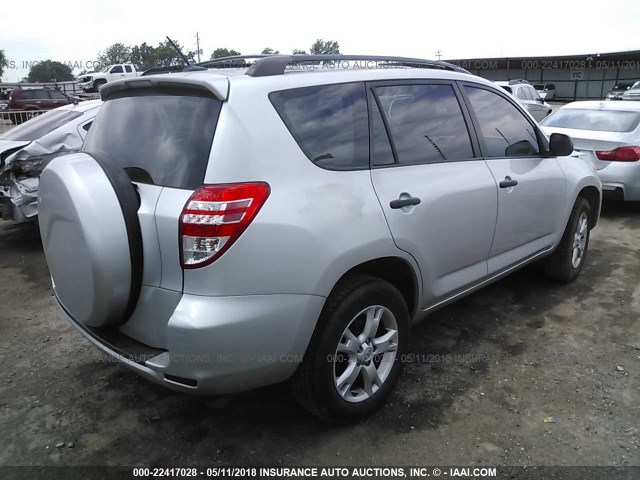 2T3ZF33V99W002949 - 2009 TOYOTA RAV4 SILVER photo 4