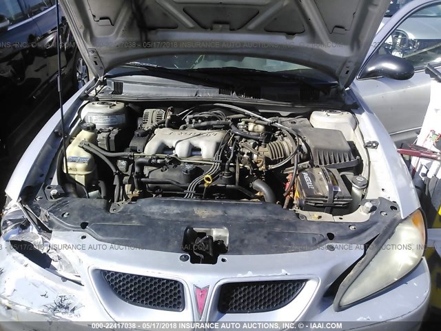 1G2NE52E55M120071 - 2005 PONTIAC GRAND AM SE SILVER photo 10