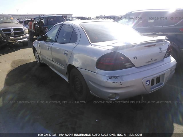 1G2NE52E55M120071 - 2005 PONTIAC GRAND AM SE SILVER photo 3