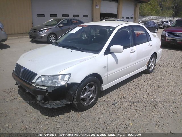 JA3AJ86E92U001659 - 2002 MITSUBISHI LANCER OZ RALLY WHITE photo 2