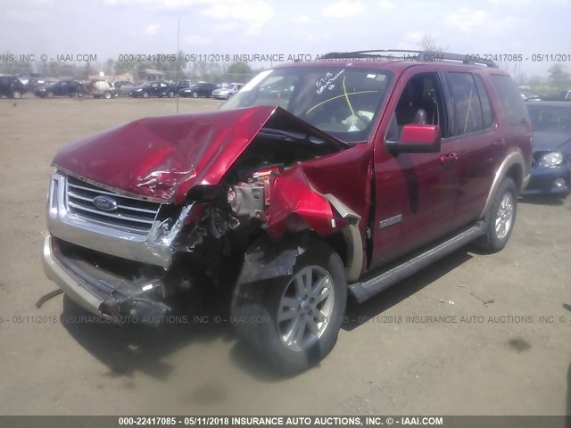 1FMEU74E48UA42616 - 2008 FORD EXPLORER EDDIE BAUER RED photo 2