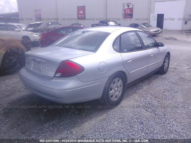 1FAFP52U23A262514 - 2003 FORD TAURUS LX GRAY photo 4