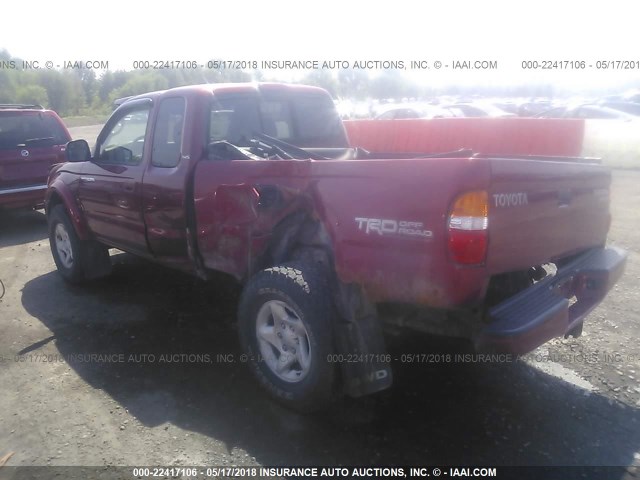 5TEWN72N74Z307250 - 2004 TOYOTA TACOMA XTRACAB RED photo 3