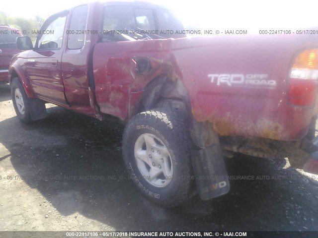 5TEWN72N74Z307250 - 2004 TOYOTA TACOMA XTRACAB RED photo 6