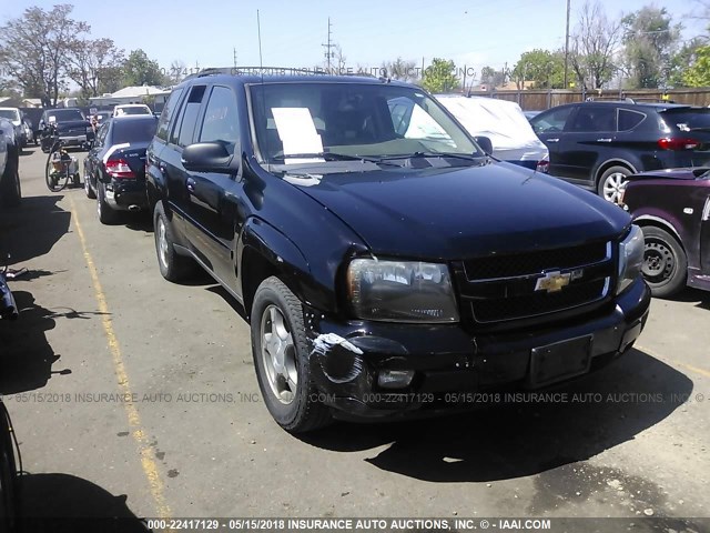 1GNDT13S082201349 - 2008 CHEVROLET TRAILBLAZER LS/LT BLACK photo 1