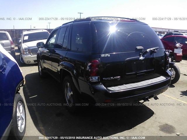 1GNDT13S082201349 - 2008 CHEVROLET TRAILBLAZER LS/LT BLACK photo 3