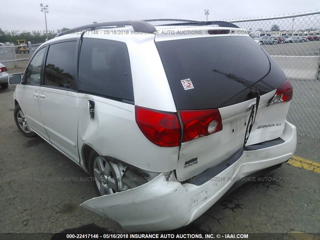 5TDZA22CX6S415632 - 2006 TOYOTA SIENNA XLE/XLE LIMITED WHITE photo 3