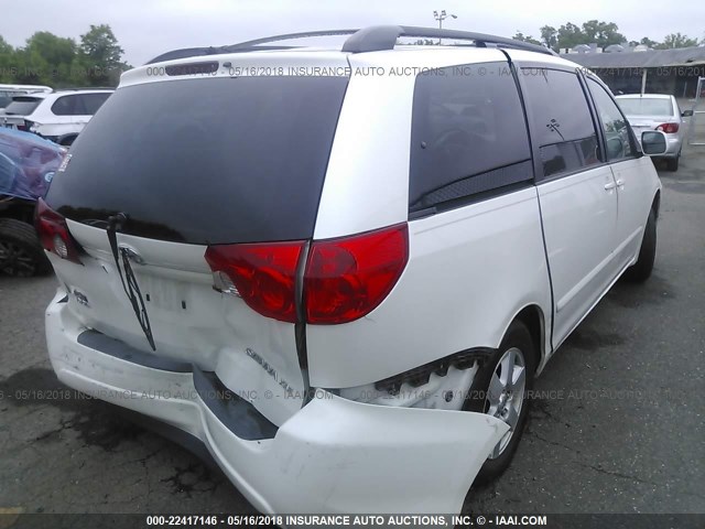 5TDZA22CX6S415632 - 2006 TOYOTA SIENNA XLE/XLE LIMITED WHITE photo 4