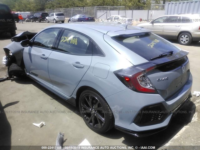 SHHFK7H49JU201448 - 2018 HONDA CIVIC SPORT 灰色 照片 3