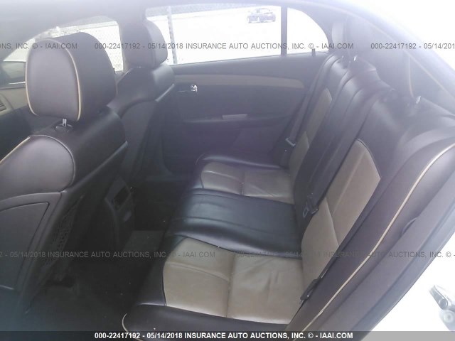 1G1ZK57B48F295434 - 2008 CHEVROLET MALIBU LTZ WHITE photo 8