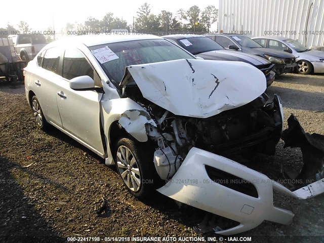 3N1AB7AP2DL783322 - 2013 NISSAN SENTRA S/SV/SR/SL WHITE photo 1