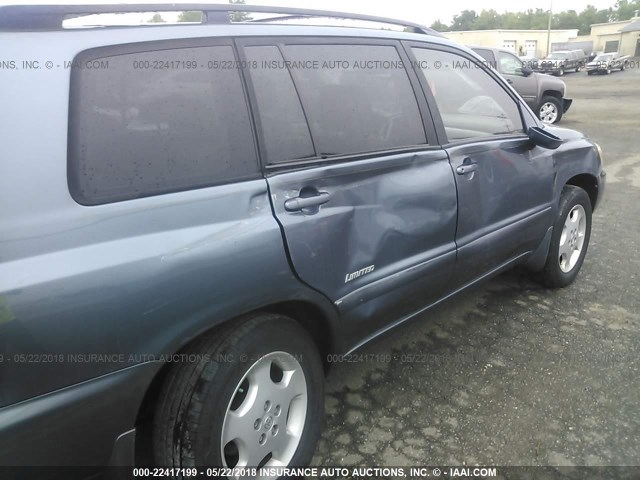 JTEEP21A970219727 - 2007 TOYOTA HIGHLANDER SPORT/LIMITED BLUE photo 6