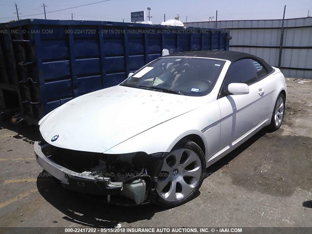 WBAEK13547CN84132 - 2007 BMW 650 I WHITE photo 2