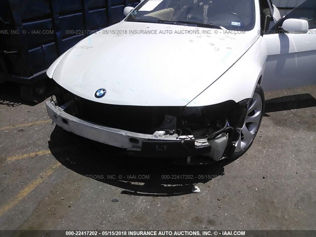 WBAEK13547CN84132 - 2007 BMW 650 I WHITE photo 6