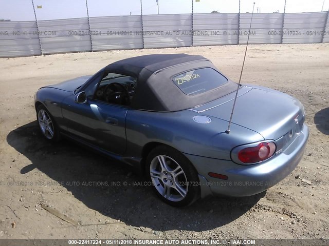 JM1NB353750411438 - 2005 MAZDA MX-5 MIATA LS BLUE photo 3