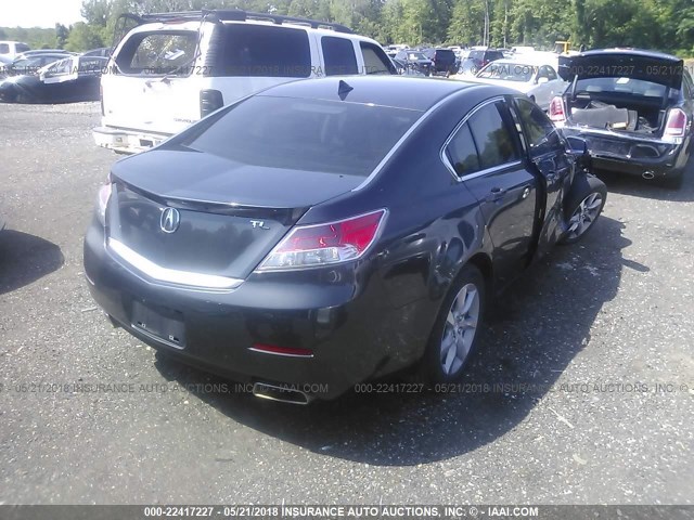 19UUA8F5XEA001935 - 2014 ACURA TL TECH GRAY photo 4