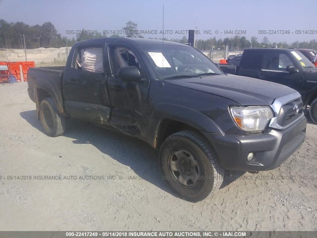 5TFJU4GN3DX047585 - 2013 TOYOTA TACOMA DOUBLE CAB PRERUNNER GRAY photo 1