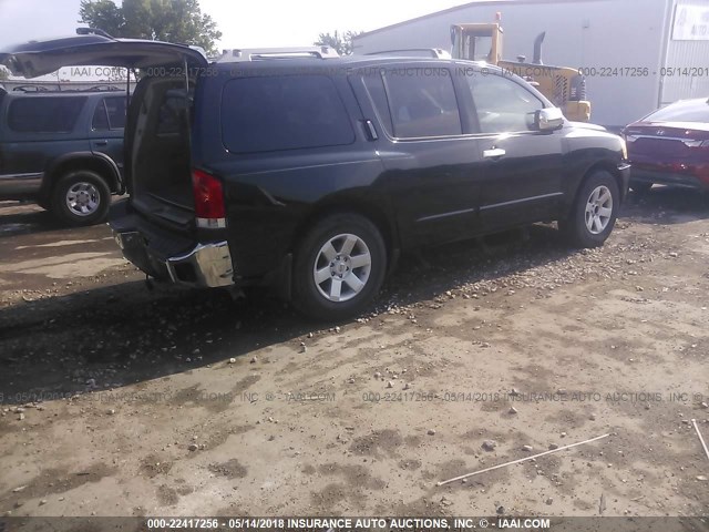 5N1AA08BX4N742529 - 2004 NISSAN ARMADA SE/LE BLACK photo 4