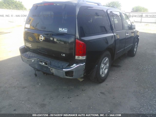 5N1AA08BX4N742529 - 2004 NISSAN ARMADA SE/LE BLACK photo 6