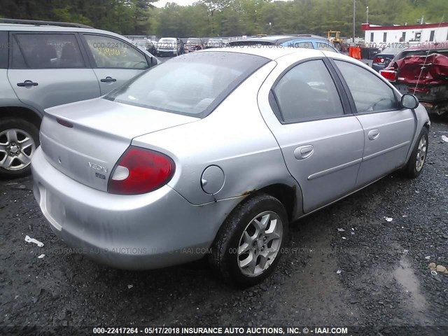 1B3ES56C52D597917 - 2002 DODGE NEON ES SILVER photo 4