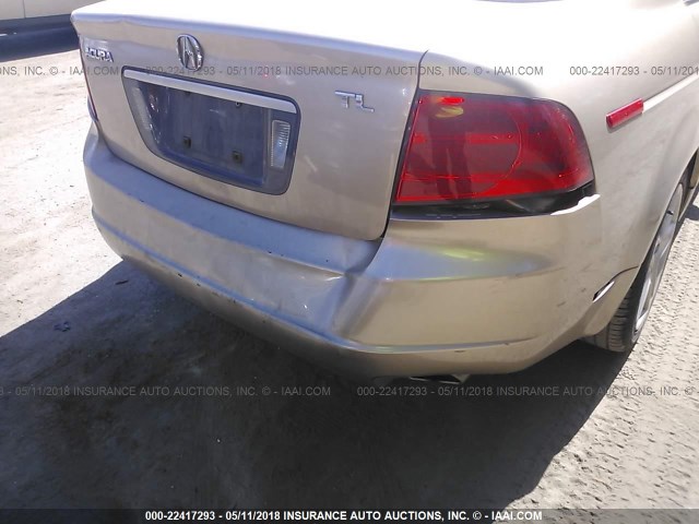 19UUA66265A080577 - 2005 ACURA TL GOLD photo 6