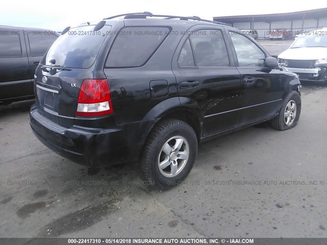 KNDJC733665571353 - 2006 KIA SORENTO EX/LX BLACK photo 4