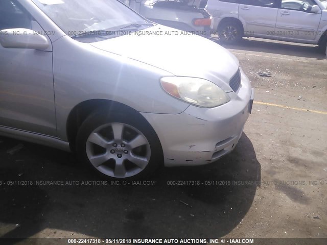 2T1KR32E23C081022 - 2003 TOYOTA COROLLA MATRIX XR SILVER photo 6