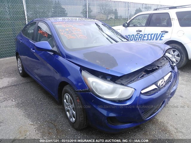 KMHCT4AE2DU396111 - 2013 HYUNDAI ACCENT GLS/GS BLUE photo 1