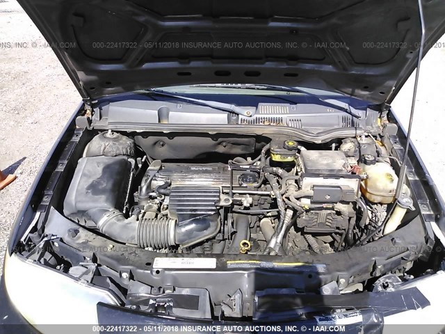 1G8AL52F23Z185673 - 2003 SATURN ION LEVEL 3 BLACK photo 10