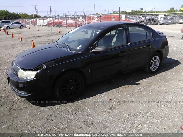 1G8AL52F23Z185673 - 2003 SATURN ION LEVEL 3 BLACK photo 2