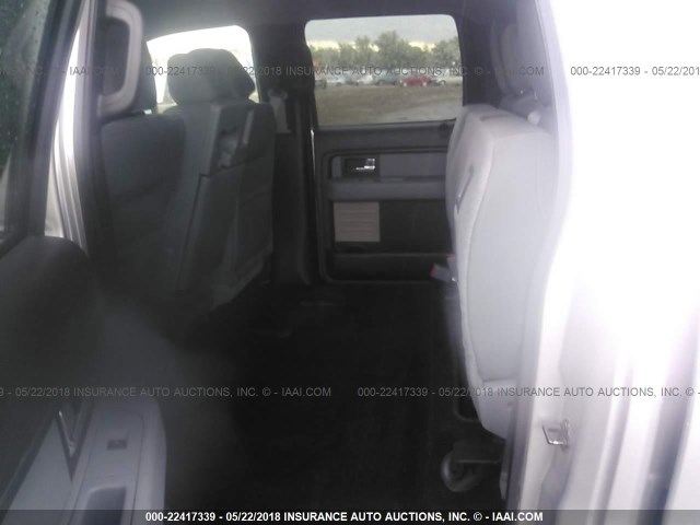 1FTFW1ET6CFA96350 - 2012 FORD F150 SUPERCREW SILVER photo 8