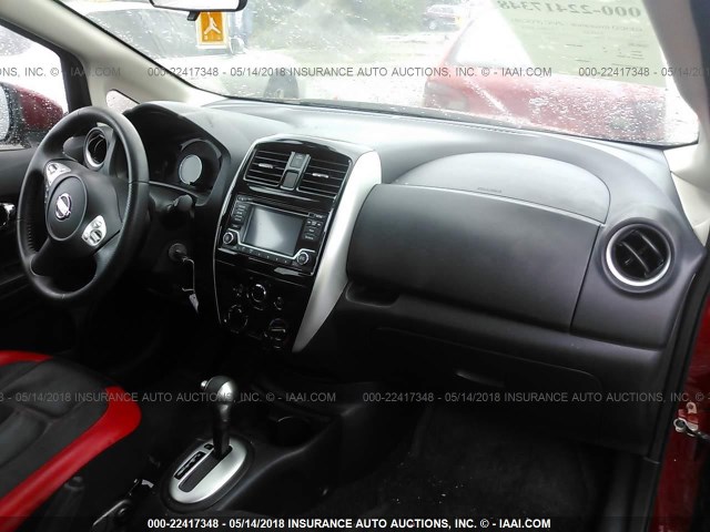3N1CE2CP7FL448401 - 2015 NISSAN VERSA NOTE S/S PLUS/SV/SL/SR RED photo 5
