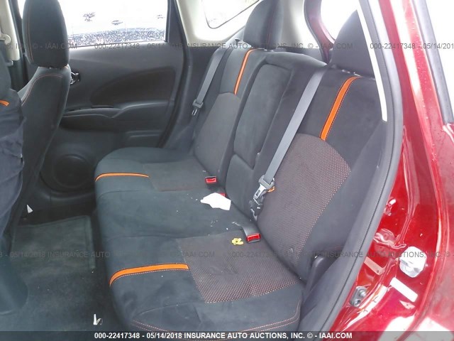 3N1CE2CP7FL448401 - 2015 NISSAN VERSA NOTE S/S PLUS/SV/SL/SR RED photo 8