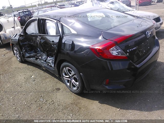 19XFC2F54GE015683 - 2016 HONDA CIVIC LX BLACK photo 3