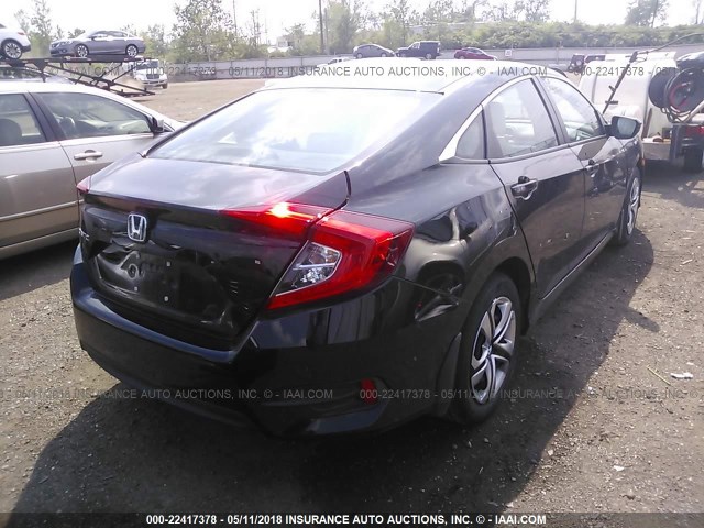 19XFC2F54GE015683 - 2016 HONDA CIVIC LX BLACK photo 4